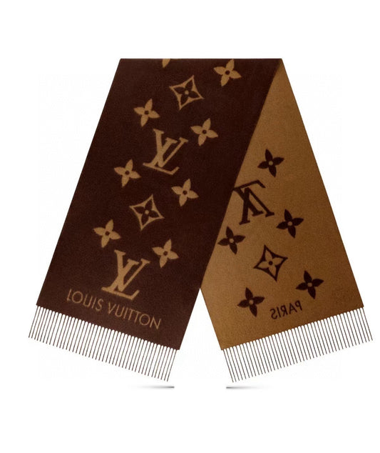 Unique Knit Pattern Cashmere Scarf-0001