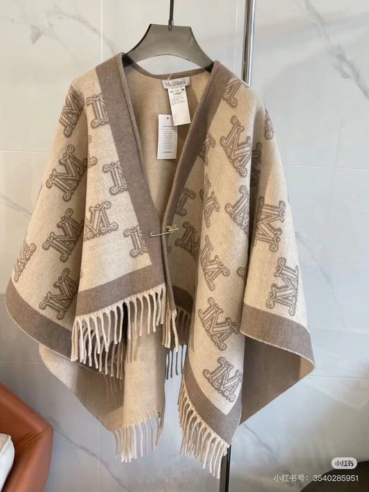 Unique Knit Pattern Cashmere Scarf-0002